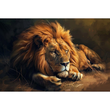 3D Lion Canvas